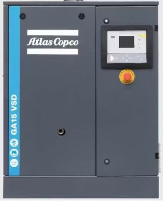 Kompresor industri seri GA GA15VSD dengan rentang tekanan 4 sampai 10 bar Dirancang untuk operasi yang tenang