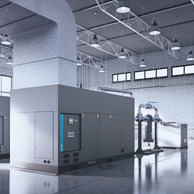 ZH ZH+ Series Oil Free Atlas Screw Air Compressor Bahan paduan aluminium