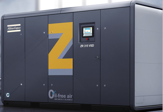 ZT55~750, ZT75~900VSD Atlas Screw Oil Free Air Compressor Bahan paduan aluminium