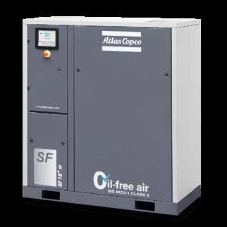 Kompresor bebas minyak Atlas Copco SF8+ -22+ dengan Desain Modular