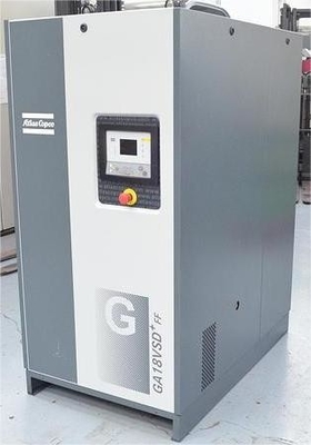 Rotary Screw Oil-injected Atlas Variable Speed Drive Atlas VSD Plus Dengan Alloy Aluminium GA18VSD+