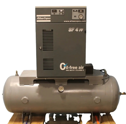 Kompresor Udara Sekrup Penggerak Langsung Bebas Minyak 3,7KW/5HP 0 Ppm SF4