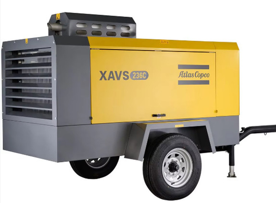 Kompresor udara portabel berukuran menengah Atlas Copco XAVS236C untuk rasio tekanan dan volume gas yang beragam dan wajar