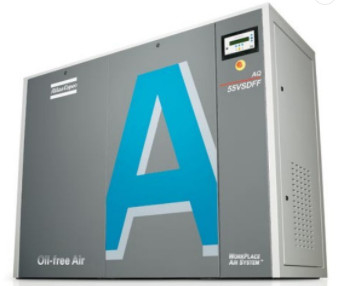 55kw Oil Free Atlas Screw Air Compressor Air Disuntikkan AQ 55 VSD