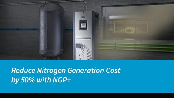PSA Atlas N2 Generator, NGP60 PSA Mesin nitrogen 798x840x2022mm Dimensi