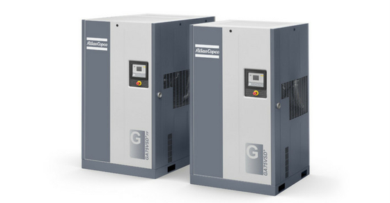 75kW Atlas Screw Air Compressor GA Series GA 75 73dB ((A) Tingkat kebisingan ISO 8573-1