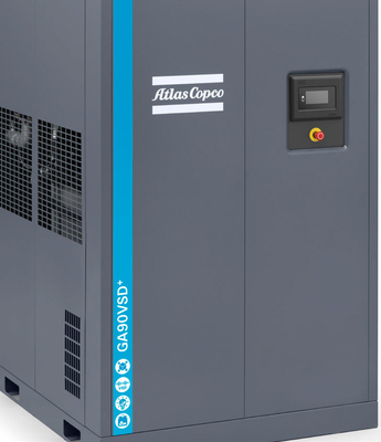 Kompresor udara sekrup Atlas GA75VSD + FF 75kw Dibangun di pengering