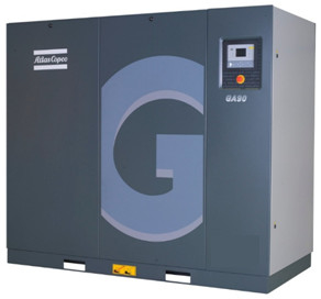 Minyak Disuntikkan Atlas Sekrup Kompresor Udara GA 45 Vsd 45kw Bahan Alloy Aluminium